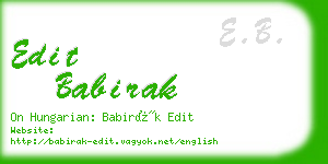 edit babirak business card